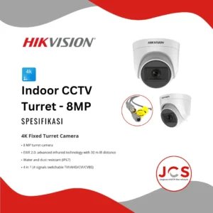 CCTV ANALOG HIKVISION INDOOR TURRET - 8MP