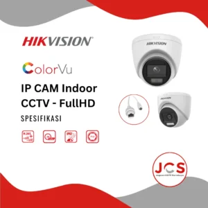 IP CAMERA HIKVISION INDOOR COLORVU TURRET - 2MP FULL HD