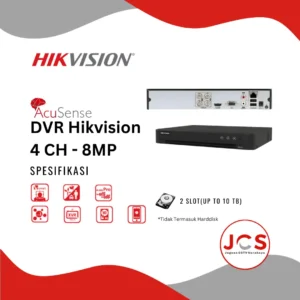 DVR CCTV HIKVISION ACUSENSE 4 CHANNEL - 8MP 4K H.265