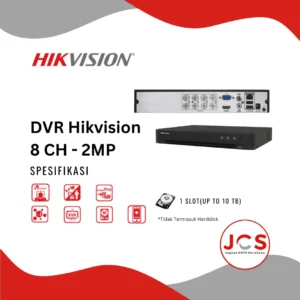 DVR CCTV HIKVISION ACUSENSE 8 CHANNEL - 2MP FULL HD H.265