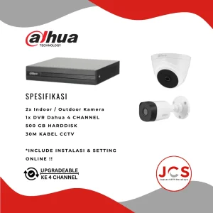 PAKET CCTV 2 CHANNEL DAHUA
