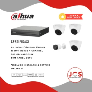 PAKET CCTV 4 CHANNEL DAHUA