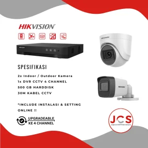 PAKET CCTV 2 CHANNEL HIKVISION