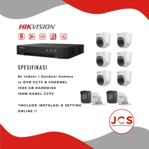 PAKET CCTV 8 CHANNEL HIKVISION