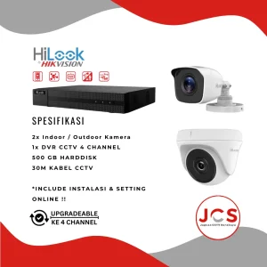 PAKET CCTV 2 CHANNEL HILOOK