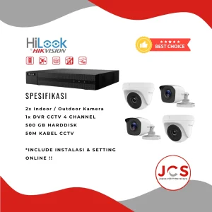 PAKET CCTV 4 CHANNEL HILOOK