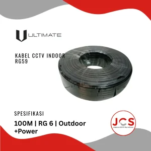 KABEL CCTV OUTDOOR COAXIAL HITAM WITH POWER 300M- RG6