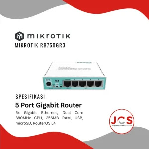 ROUTER MIKROTIK RB750GR3 MMIPS - 5 Port Gigabit Router