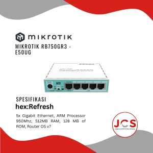 ROUTER MIKROTIK RB750GR3 HEX REFRESH ARM - 5 Port Gigabit Router
