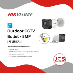 CCTV ANALOG HIKVISION OUTDOOR BULLET - 8MP