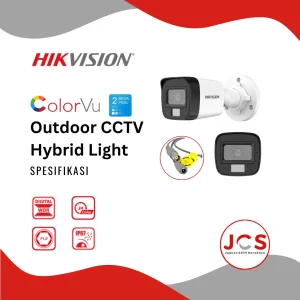 IP CAMERA HIKVISION OUTDOOR BULLET COLORVU WITH AUDIO - 2MP FULL HD