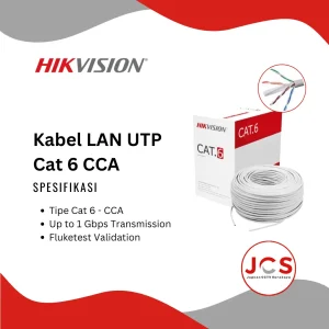 KABEL LAN UTP HIKVISION CAT6 LITE - CCA CABLE 1 METER