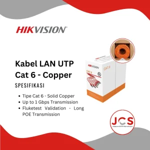 KABEL LAN UTP HIKVISION CAT6 - COPPER CABLE 1 METER